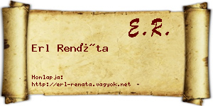 Erl Renáta névjegykártya